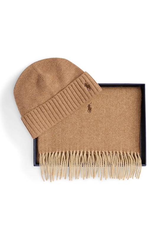 Vunena kapa i šal Polo Ralph Lauren 449959529 zelena AW25