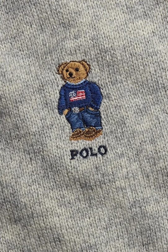 Polo Ralph Lauren czapka i szalik z dodatkiem wełny 449P02050 szary AW25