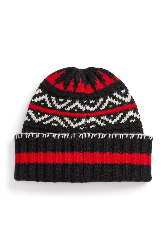 Čiapka s prímesou vlny Polo Ralph Lauren 449P02188 čierna AW25