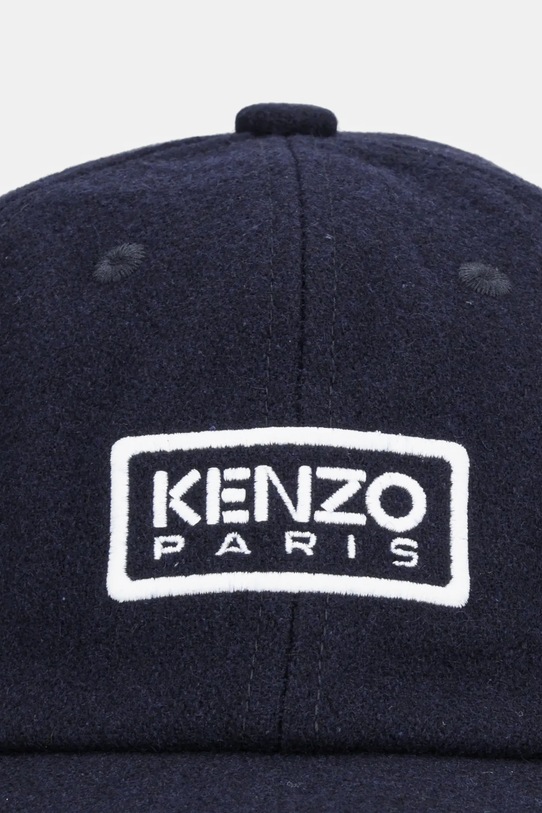 Kenzo czapka z daszkiem wełniana FF68AC801F43 granatowy AW25
