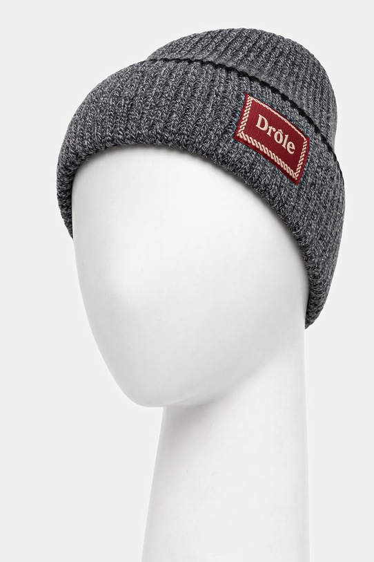 Drôle de Monsieur czapka wełniana Le Bonnet Laine I.BN104.WO007 szary AW25
