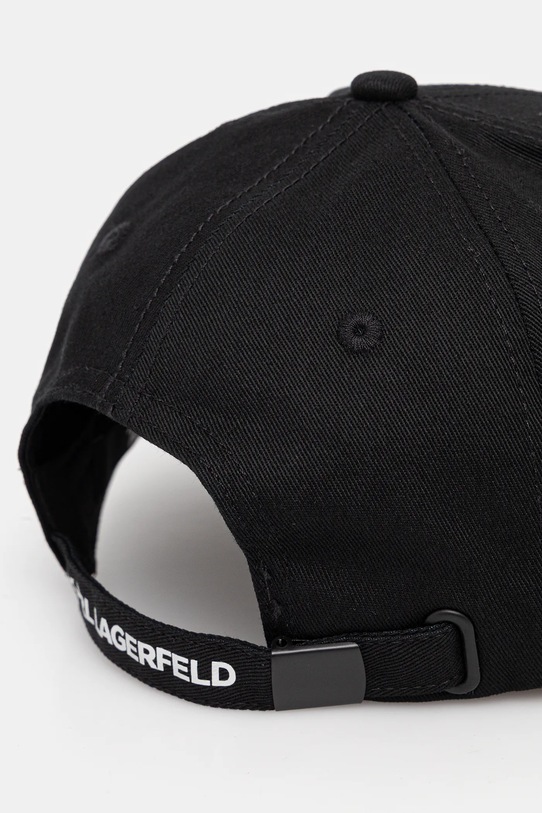 Akcesoria Karl Lagerfeld czapka z daszkiem bawełniana 554101.805640 czarny