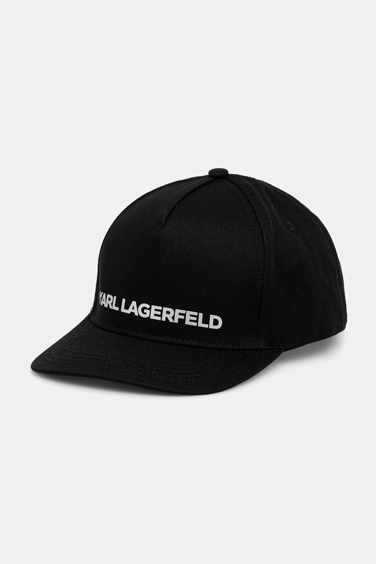 Karl Lagerfeld czapka z daszkiem bawełniana nadruk czarny 554101.805641