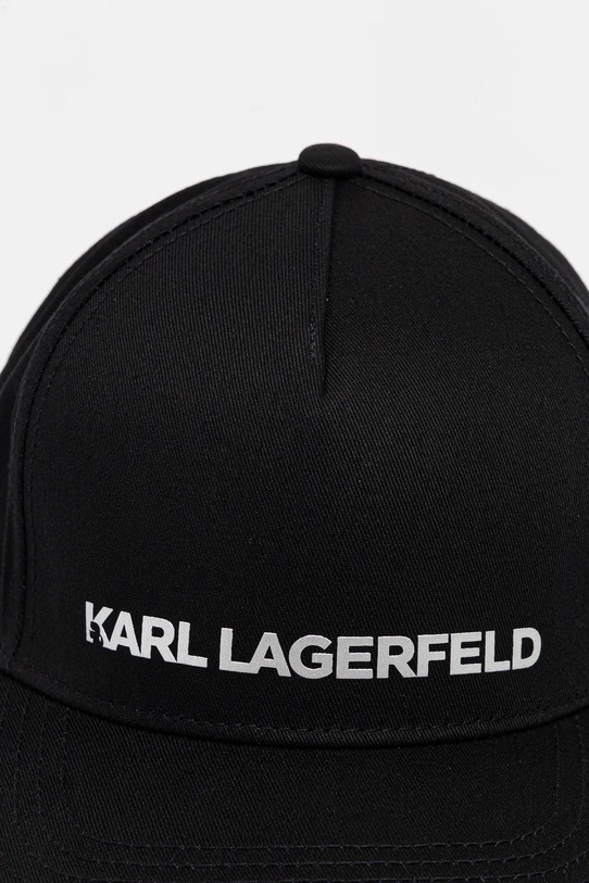Karl Lagerfeld czapka z daszkiem bawełniana 554101.805641 czarny NC25