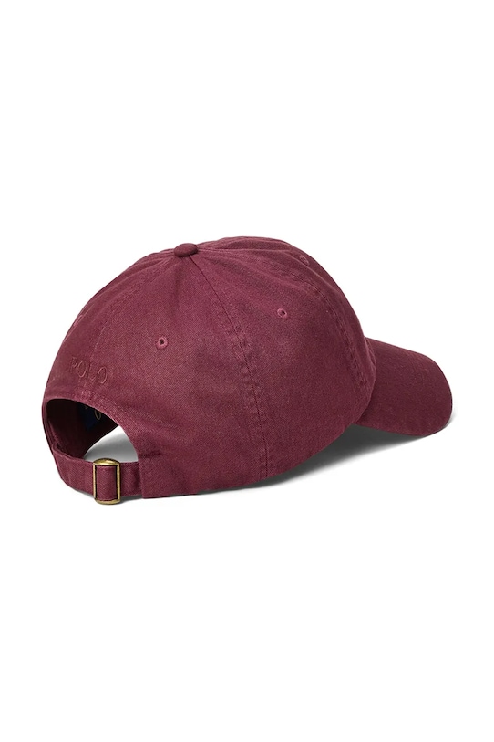 Polo Ralph Lauren czapka z daszkiem bawełniana 710980231 bordowy AW25