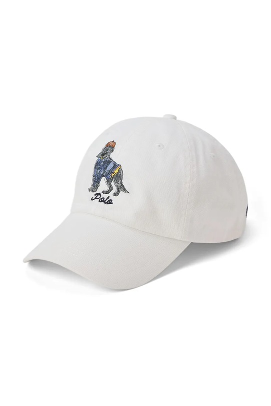 Polo Ralph Lauren czapka z daszkiem bawełniana aplikacja biały 710981743