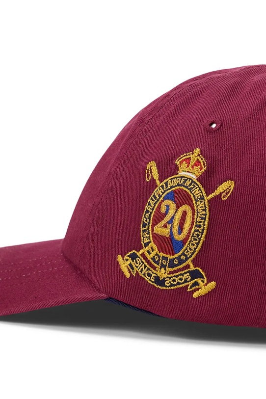 Αξεσουάρ Βαμβακερό καπέλο του μπέιζμπολ Polo Ralph Lauren 710982207 μπορντό