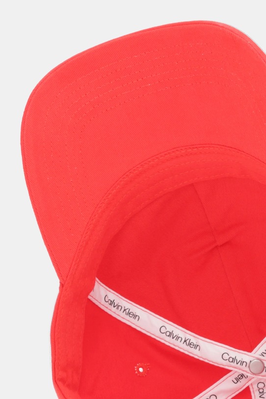 Хлопковая кепка Calvin Klein красный LV04D5039G