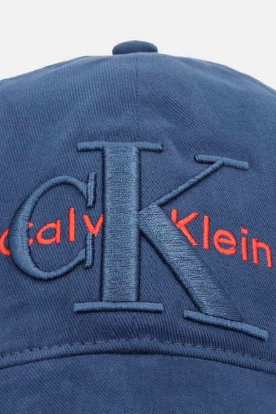 Pamučna kapa sa šiltom Calvin Klein LV04D5039G mornarsko plava AW25