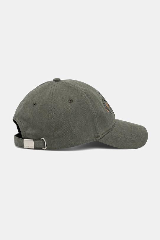Calvin Klein berretto da baseball in cotone LV04D5039G verde AW25