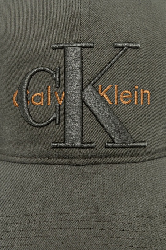 Calvin Klein berretto da baseball in cotone verde LV04D5039G