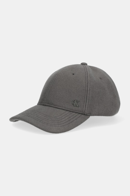 Kapa sa šiltom Calvin Klein bez uzorka siva LV04D5054G