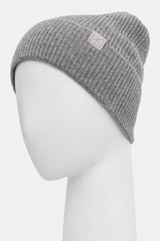 Calvin Klein czapka kaszmirowa LV04D8013G szary NC25