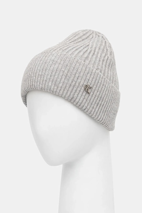 Шерстяная шапка Calvin Klein плотний серый LV04D8032G