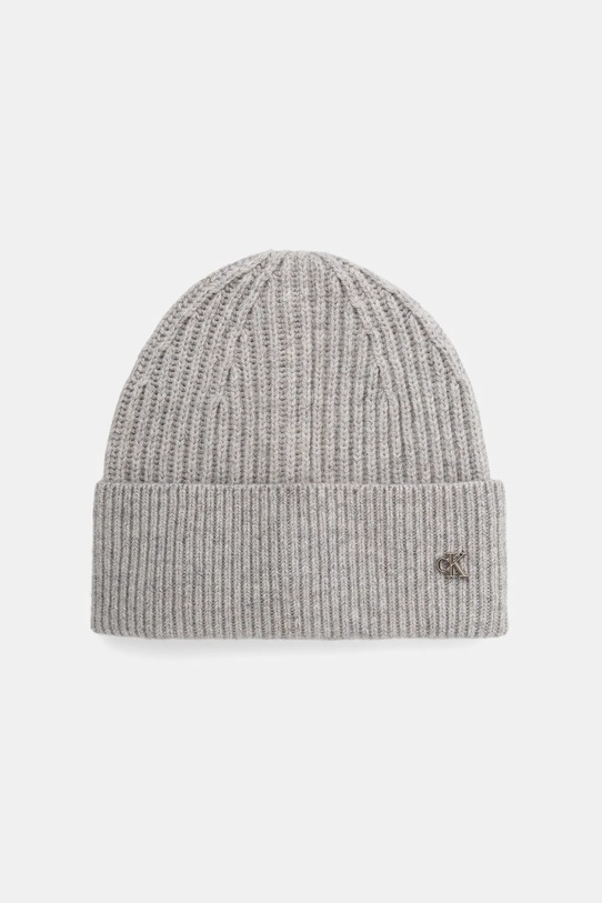 Шерстяная шапка Calvin Klein LV04D8032G серый AW25