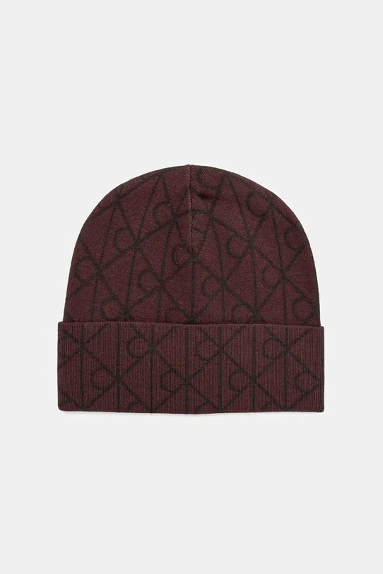 Calvin Klein czapka pozostałe bordowy LV04D8050G