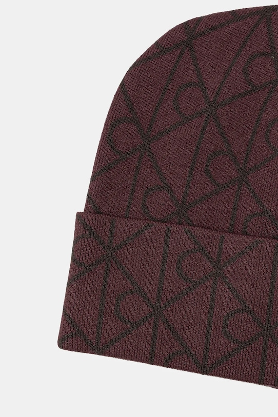 Calvin Klein czapka LV04D8050G bordowy AW25