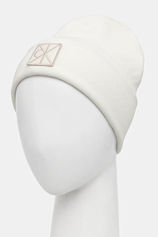 Čiapka Calvin Klein LV04D8052G biela AW25