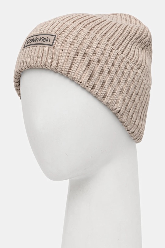 Αξεσουάρ Σκουφί με μείγμα κασμίρ Calvin Klein LV04D8053G μπεζ