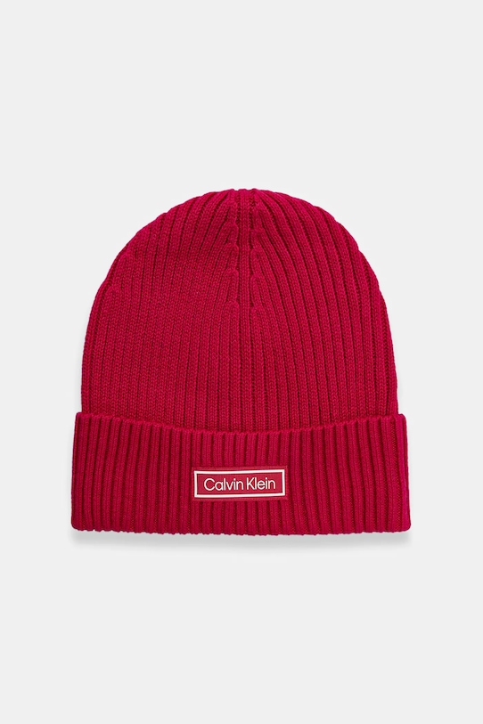 Calvin Klein czapka z domieszką kaszmiru z domieszką wełny różowy LV04D8053G