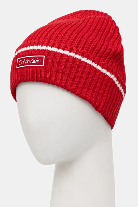 Αξεσουάρ Παιδικός σκούφος από μείγμα μαλλιού Calvin Klein LV04D8054G κόκκινο
