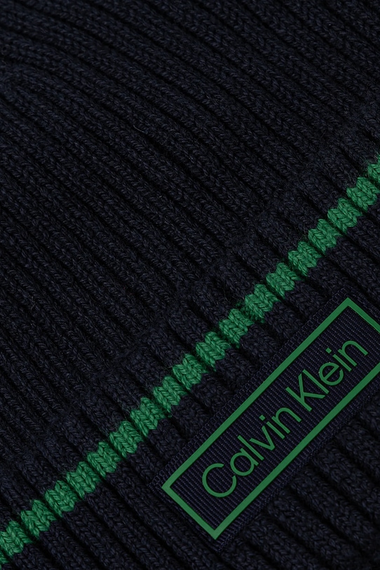 Παιδικός σκούφος από μείγμα μαλλιού Calvin Klein LV04D8054G σκούρο μπλε AW25