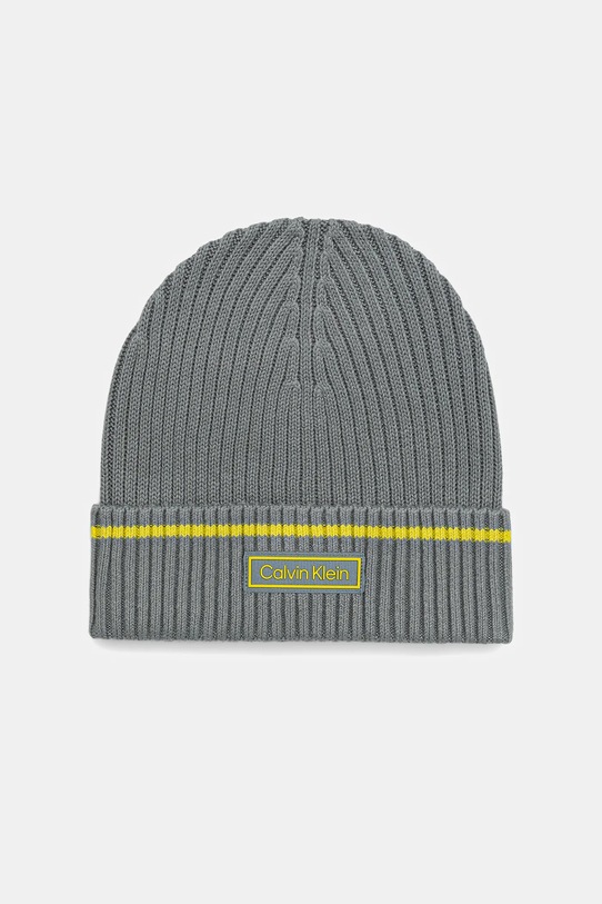 Детская шапка с примесью шерсти Calvin Klein аппликация бирюзовый LV04D8054G