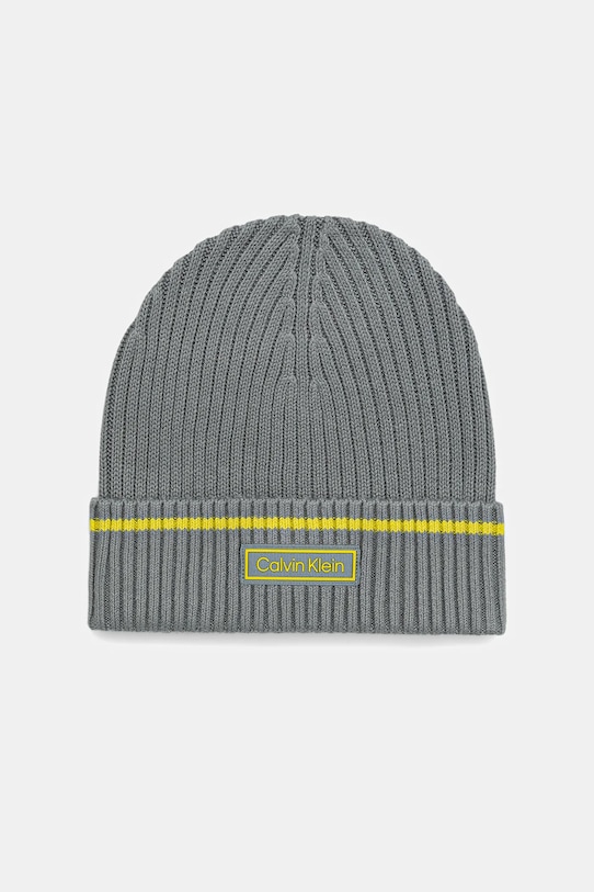 Detská čiapka s prímesou vlny Calvin Klein stredne hrubá tyrkysová LV04D8054G