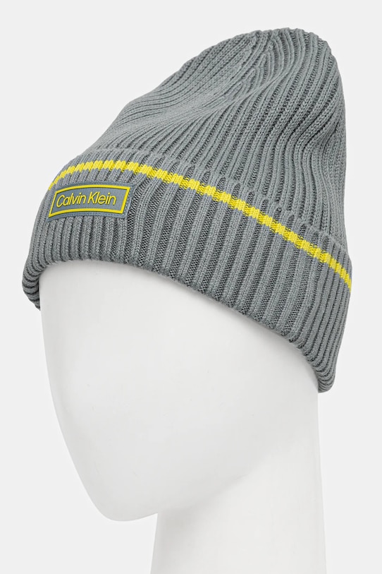 Doplnky Detská čiapka s prímesou vlny Calvin Klein LV04D8054G tyrkysová