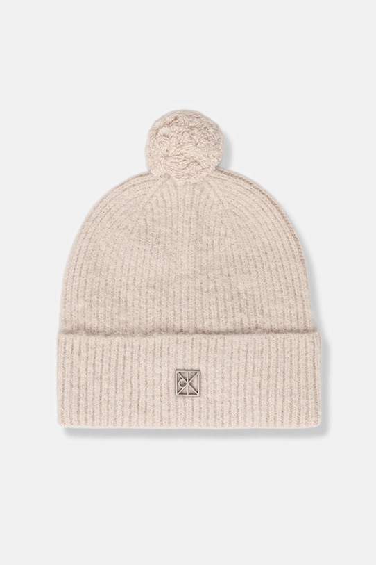 Шапка с добавлением шерсти Calvin Klein плотний бежевый LV04D8067G