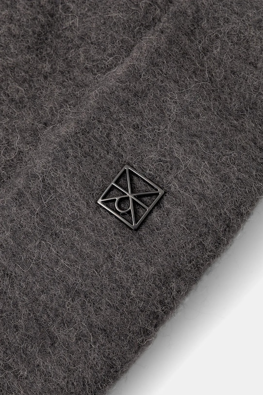 Akcesoria Calvin Klein czapka z dodatkiem wełny LV04D8067G szary