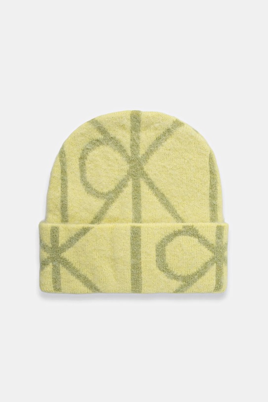 Шапка с добавлением шерсти Calvin Klein средней плотности зелёный LV04D8071G