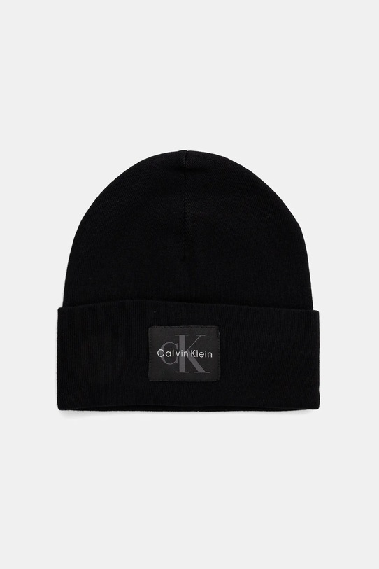 Calvin Klein czapka aplikacja czarny LV04D8088G