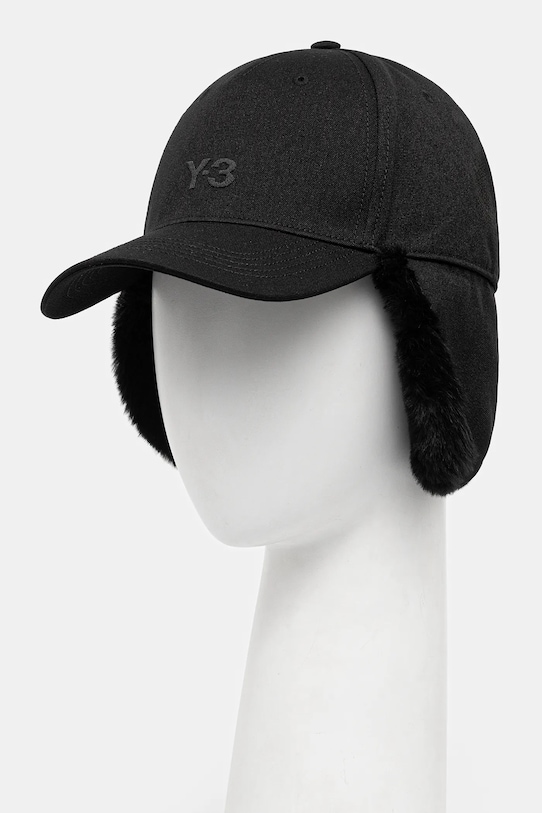 Y-3 czapka z daszkiem Winter gładkie czarny JX8327