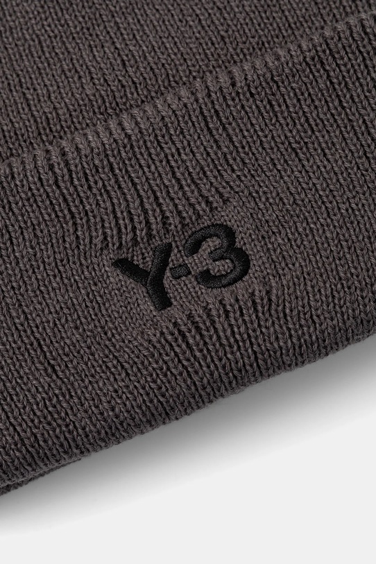 Y-3 czapka z dodatkiem wełny Beanie KC0445 szary AW25