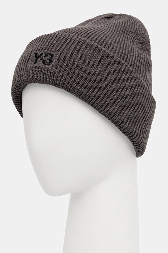 Akcesoria Y-3 czapka z dodatkiem wełny Beanie KC0445 szary