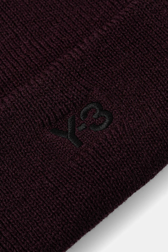 Y-3 czapka z dodatkiem wełny Beanie KC0446 fioletowy AW25