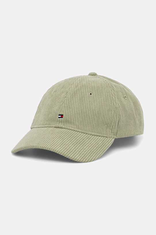 Tommy Hilfiger czapka z daszkiem sztruksowa pozostałe zielony AM0AM13583