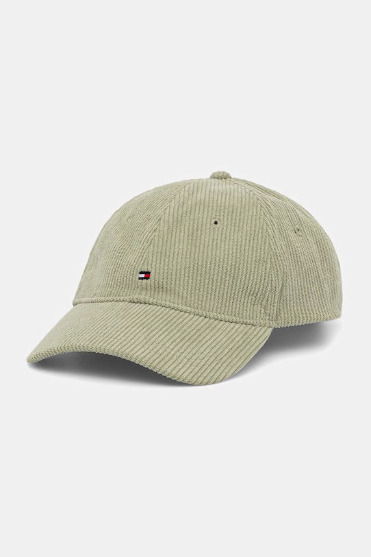 Manšestrová kšiltovka Tommy Hilfiger další zelená AM0AM13583