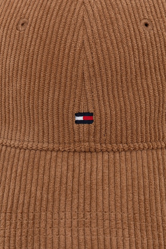 Tommy Hilfiger czapka z daszkiem sztruksowa AM0AM13583 brązowy AW25