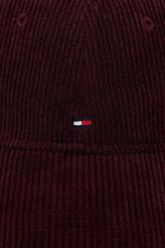 Tommy Hilfiger șapcă de baseball din catifea AM0AM13583 burgundia AW25