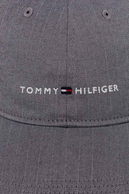 Tommy Hilfiger czapka z daszkiem bawełniana AM0AM13771 szary AW25