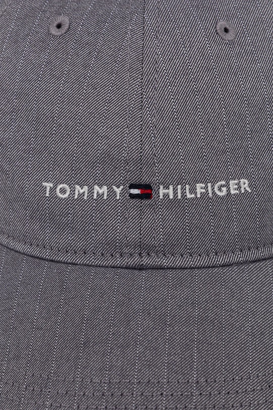 Tommy Hilfiger șapcă de baseball din bumbac AM0AM13771 gri AW25