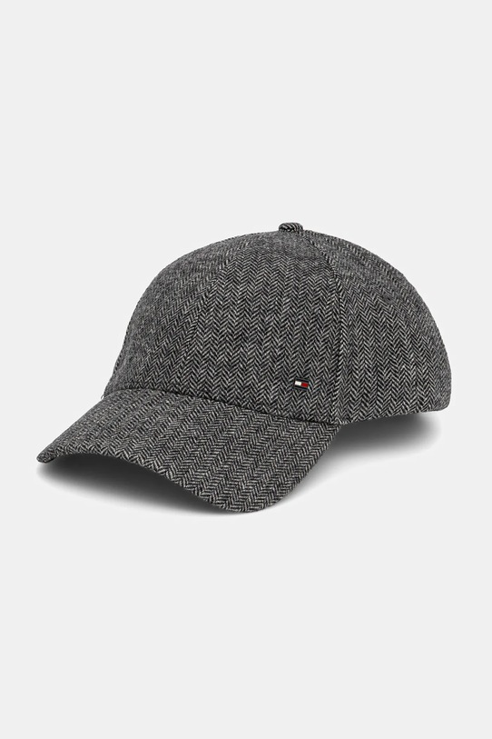 Tommy Hilfiger czapka z daszkiem z wełną z dodatkiem wełny szary AM0AM13784