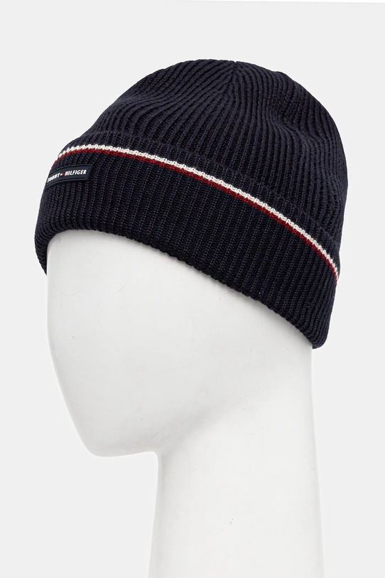 Tommy Hilfiger pălărie din amestec de lână AM0AM13587 bleumarin AW25
