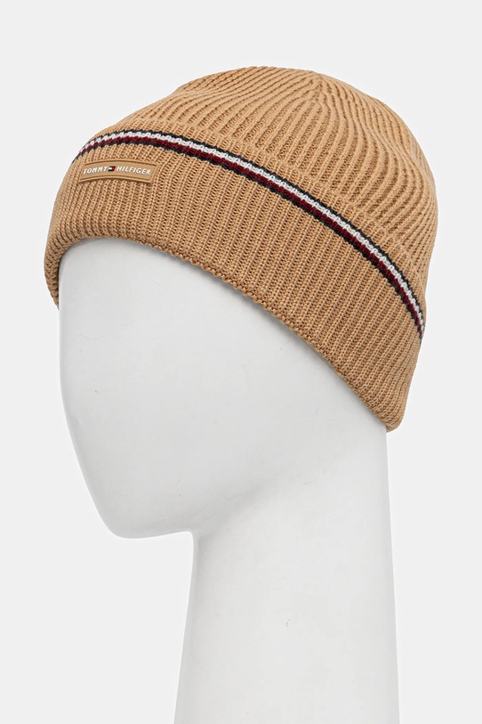 Kapa s dodatkom vune Tommy Hilfiger AM0AM13587 smeđa AW25