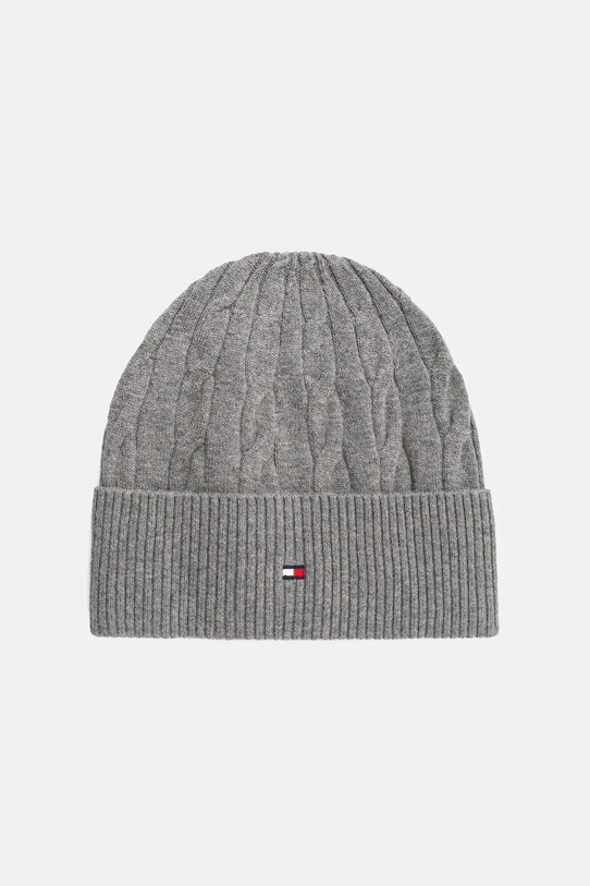 Шапка с добавлением шерсти Tommy Hilfiger тонкий серый AM0AM13588