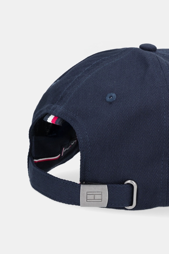 Akcesoria Tommy Hilfiger czapka z daszkiem bawełniana AM0AM13801 granatowy