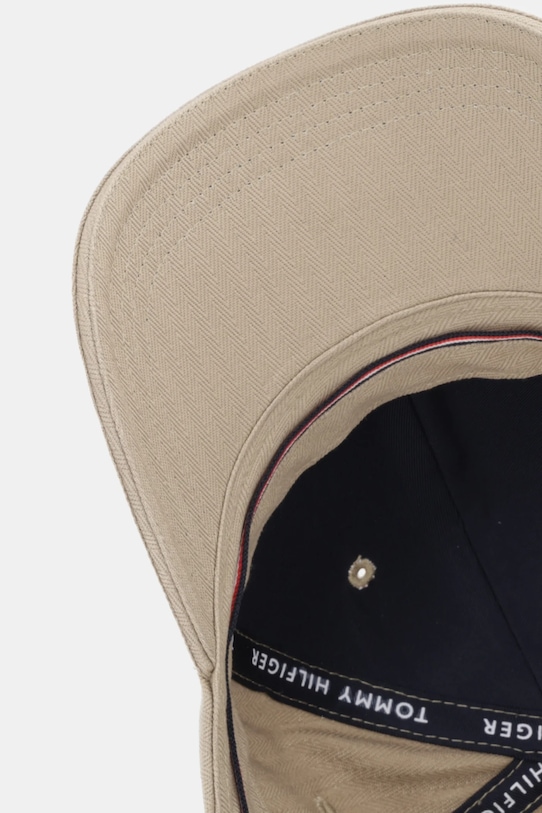 Tommy Hilfiger czapka z daszkiem bawełniana beżowy AM0AM13801