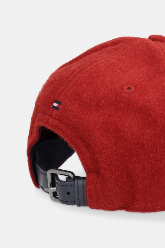Akcesoria Tommy Hilfiger czapka z daszkiem wełniana AM0AM13827 czerwony